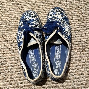 Blue Floral Keds